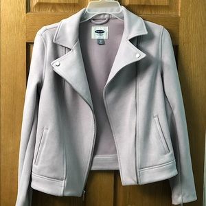 XS Lilac Old Navy Women’s Suede Motorcycle Jacket
